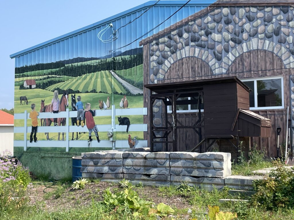 Murales de l'Association et du centre d’entraide pour personnes vivant avec un handicap physique et/ou sensoriel du Témiscamingue. À découvrir dans le circuit d'art public de Ville-Marie. 